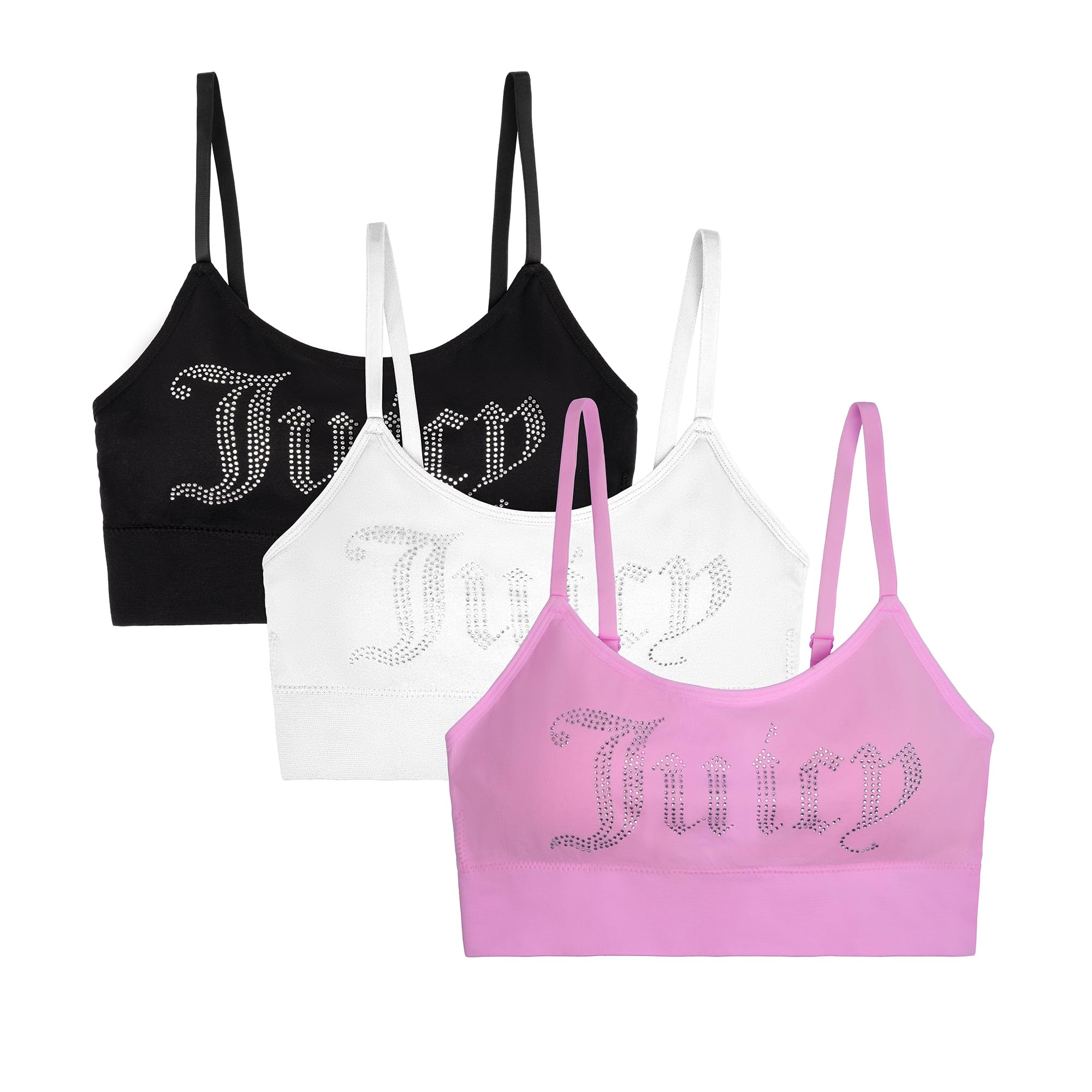 Juicy Couture Women's Multipack Seamless Comfort Lounge Wirefree Bralettes