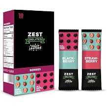 Zest Delites Berry Fruit Bar Snack Box Individually Packed Sweets Gluten-Free and Vegan Food Strawberry Blackberry 25 g Pack of 10 Sugar-Free Fruit Leather