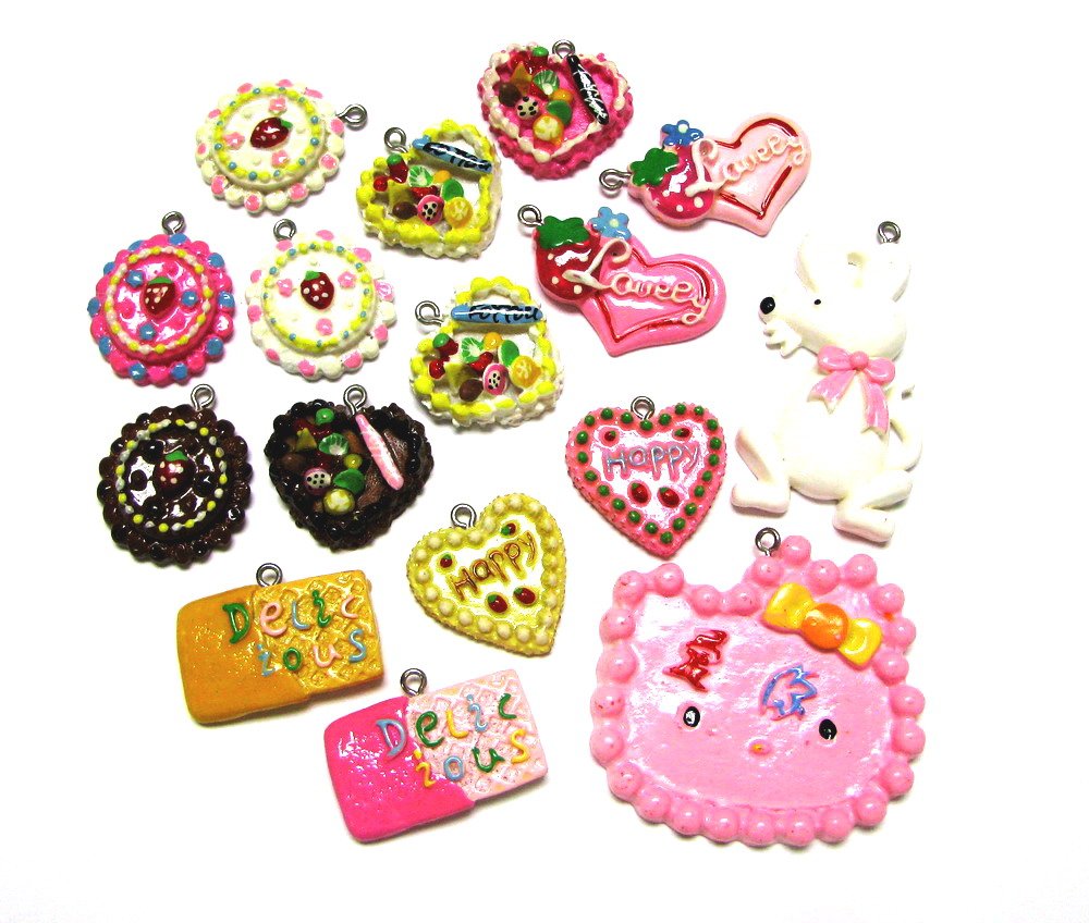 Linpeng 16-Piece Assorted Flat Back Resin Cabochon, 24 to 50mm