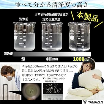 Amazon｜山善(YAMAZEN) 羽毛布団 【チリやホコリが少ない】 日本