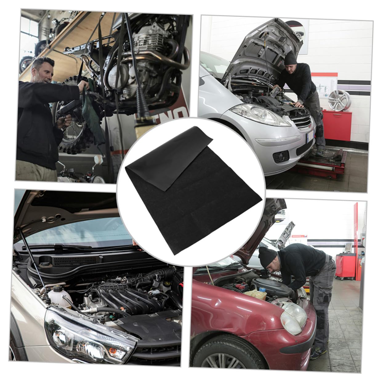FOMIYES Ölauffangmatte Garage 36x72cm aus Robusten Fasern Waschbar und rutschfest Bodenmatte für Autofußboden Werkstatt und Garagenbodenschutz gegen Ölflecken