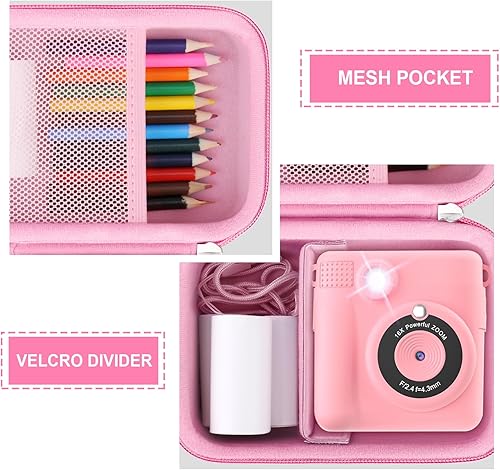 Miniatura 3 de Estuche rígido de viaje compatible con ESOXOFFOREpara YTETCNpara WEEFUNpara GKTZpara cámara de impresión instantánea Anchioo para niños, soporte de