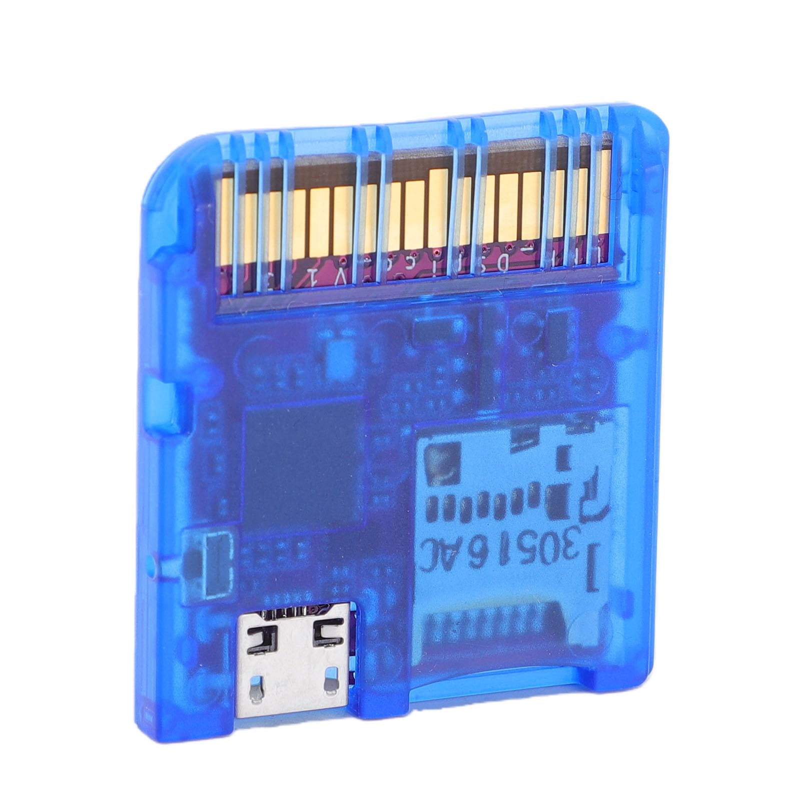 Tosuny Carro Flash DS de Código Abierto para Consolas DS Lector de Tarjetas para Juegos con Fuente de Alimentación Dual de 6 MB/s Compatible con Tarjeta TF, Admite Modo y Pico Launcher (Azul