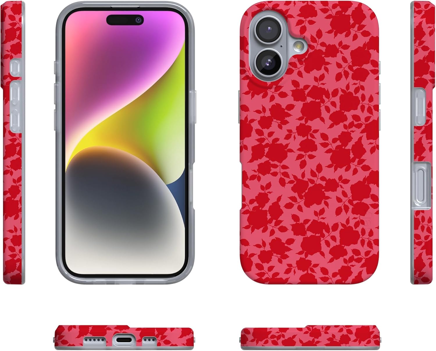 Casely iPhone 17 Case | Rose Garden | Red Aesthetic | Compatible with MagSafe | Classic Ultra Slim Design