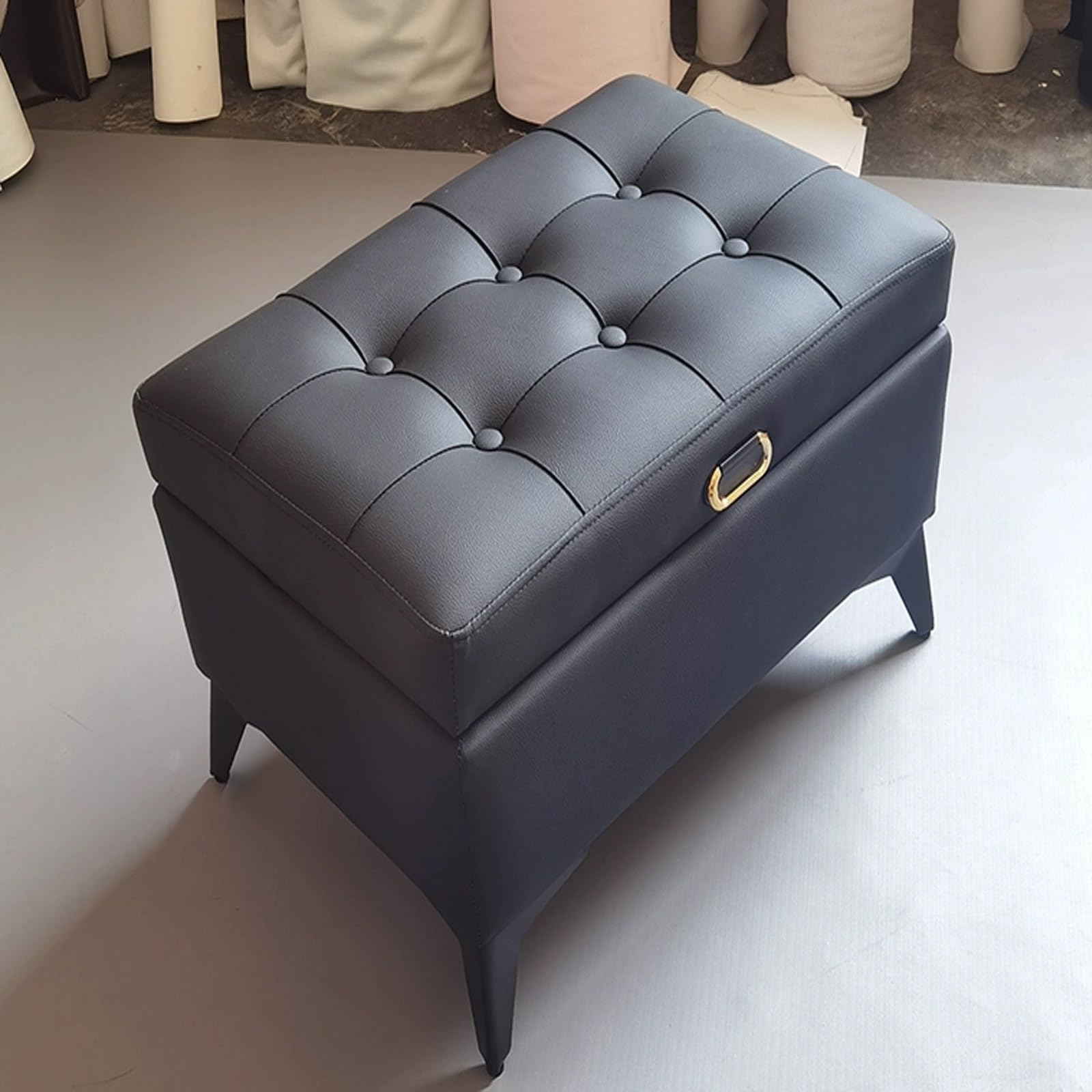 LWJSOCP Modern Shoe Storage Bench with Padded Seat Multifunctional Shoe Rack and End of Bed Storage Bench for Living Room Hallway Mudroom Porch Indoor Home Decor and nization