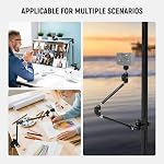 NEEWER 30" Arme magique articulée avec support de caméra de bureau Super Clamp/Action Cam/Phone, Support de boom Mic pour caméra frontale, Compatible avec GoPro iPhone DSLR Enregistrement vidéo par microphone Webcam, UA056