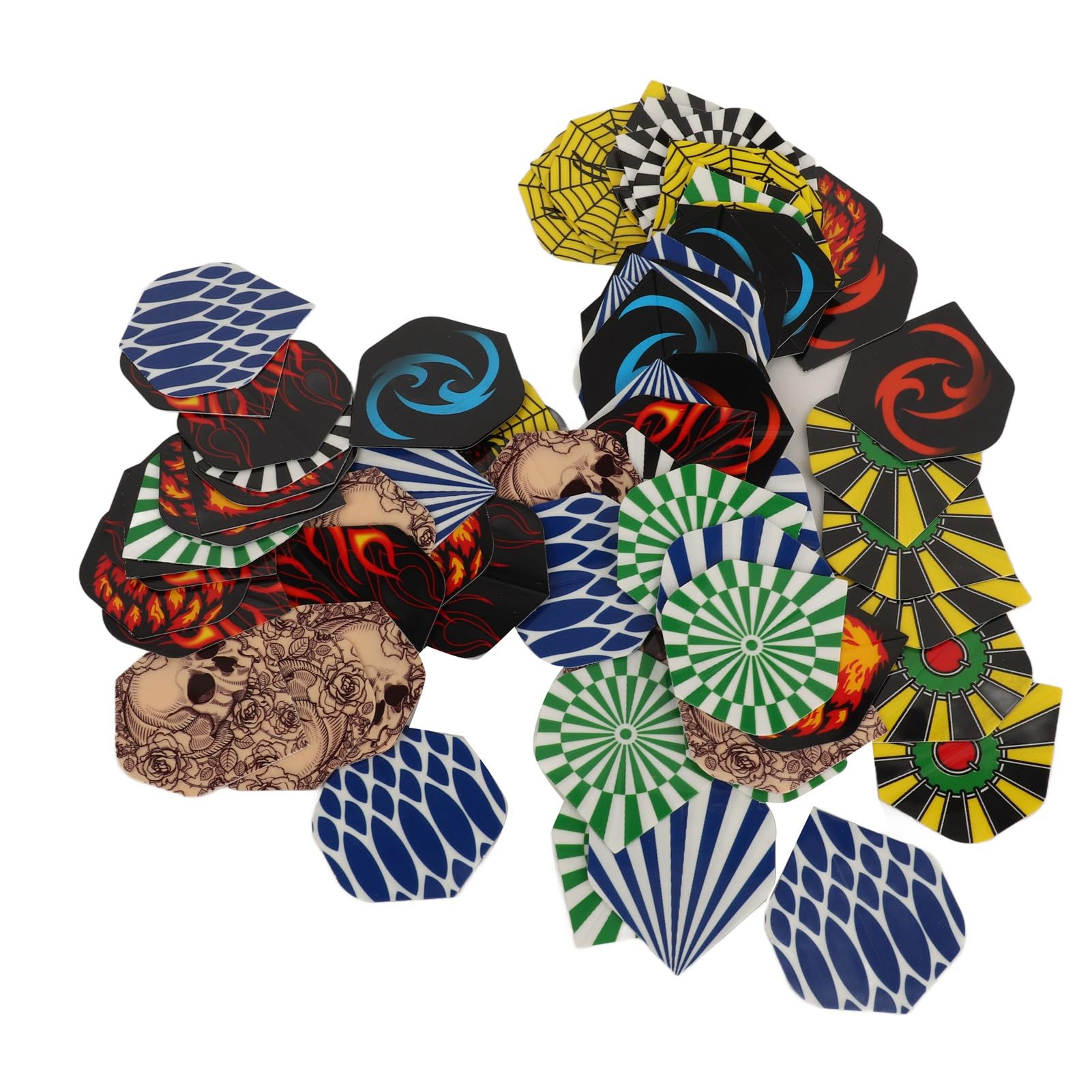 Yuecoom 77Pcs Dart Wings, Dart Flights, Standard Dart Flights, PET Dart Wings for Steel Tip Darts and Soft Tip Darts, PET, Exquisite Workmanship