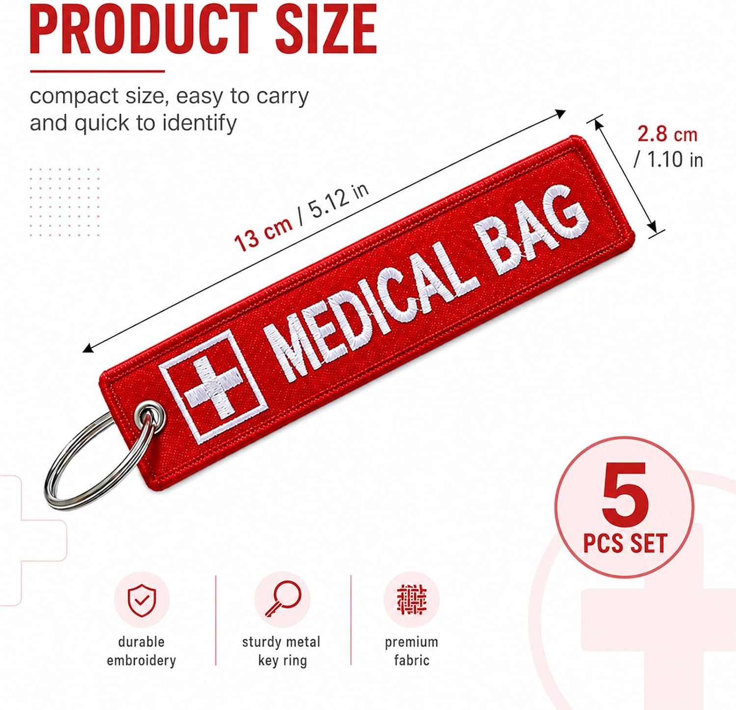 5pcs Medical Equipment Luggage Tag,Medical Device Luggage Tag,Medical Bag Tag,Medical Equipment Tag,Medical Luggage Tag,Versatile Attachment,for Luggage,Backpack,Purse,Backpacks Air Travel