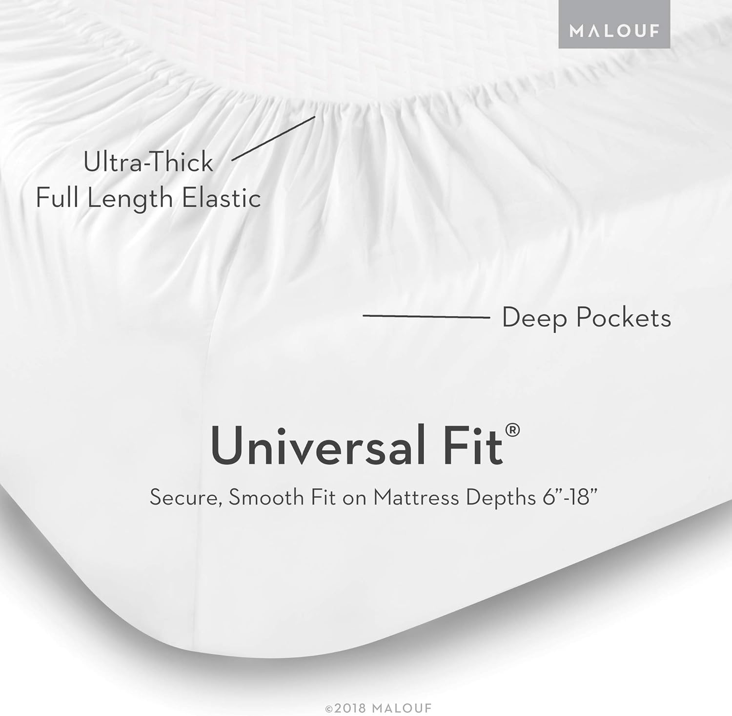 MALOUF Double Brushed Microfiber Super Soft Luxury Bed Sheet Set - Wrinkle Resistant - Dorm Room Essentials - Twin Extra Long Size - White