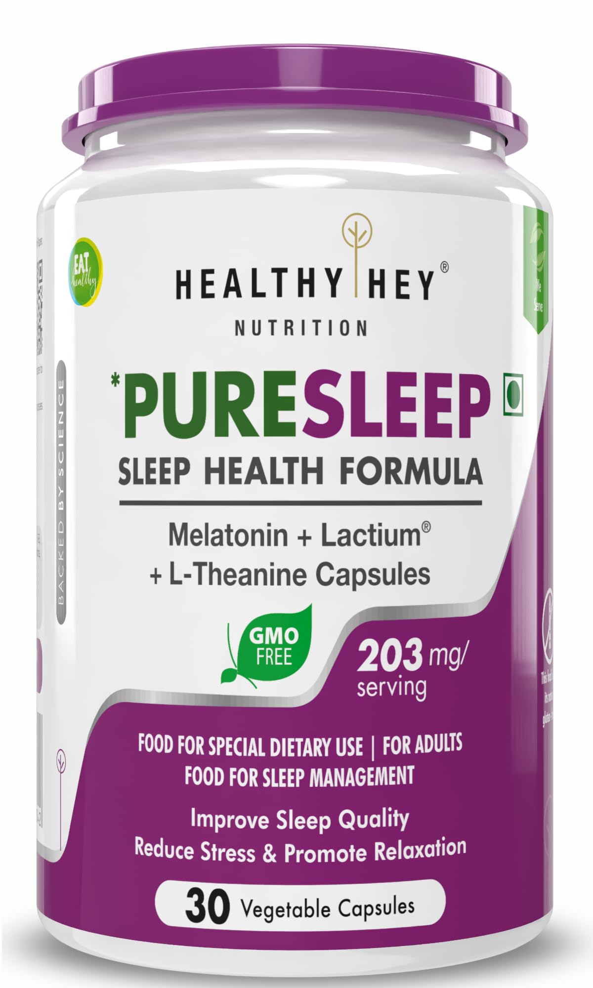 HealthyHey Nutrition #1 Sleep Supplement | Sleep Better, Sleep Longer, Reduces Anxiety & Stress | Non-Habit Forming | 30 Vegetable Capsules | Formula with Melatonin, Lactium & L-Theanine - Non-GMO (B0BP9CYGG9) Amazon Price History, Amazon Price Tracker