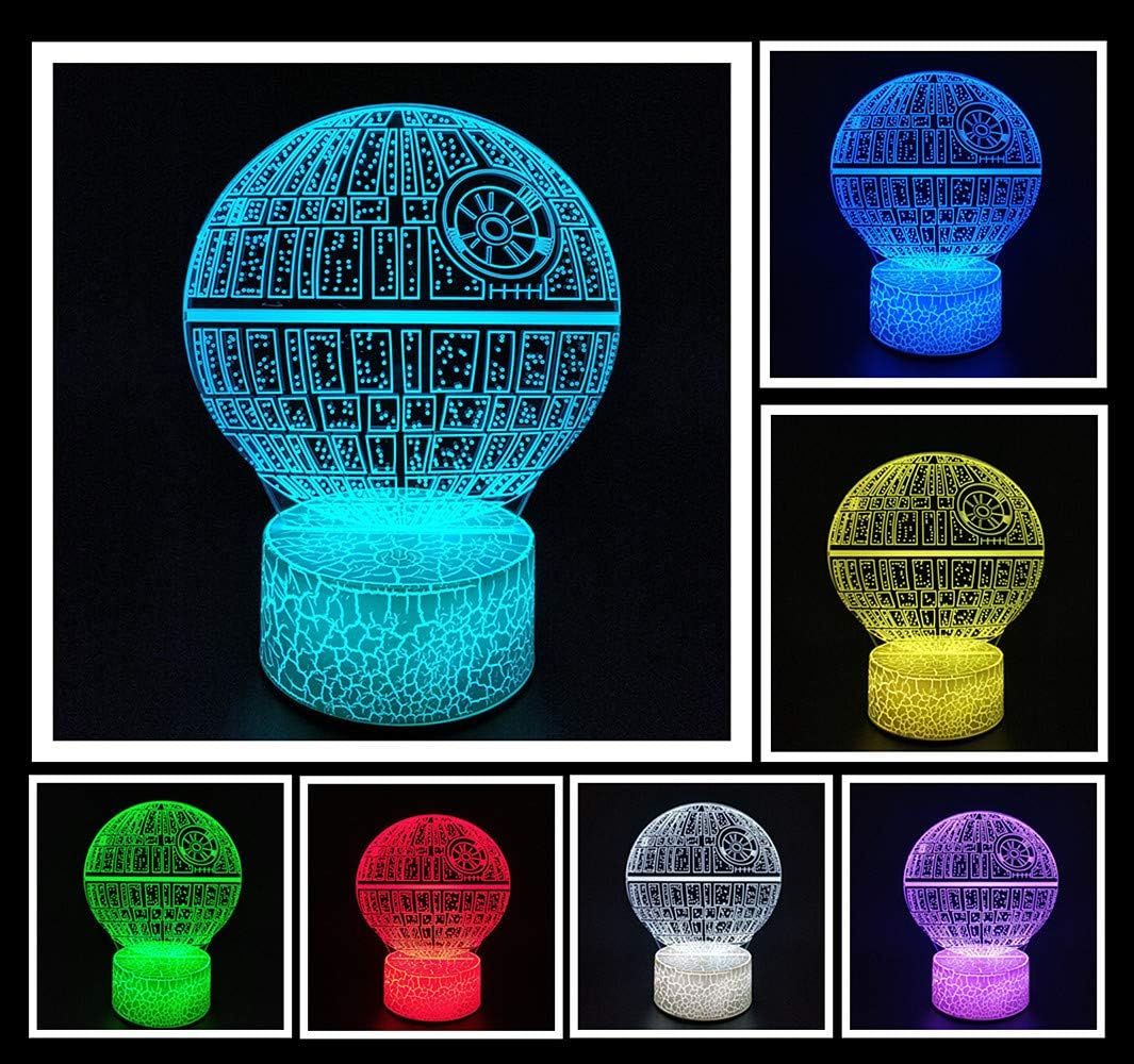 3D Optical Illusion Night Light, Visual Creative LED Desk Lamp Touch Control and Remote Control 16 Colors Dimmable Change USB Powered for Home Decorations or Holiday Gifts