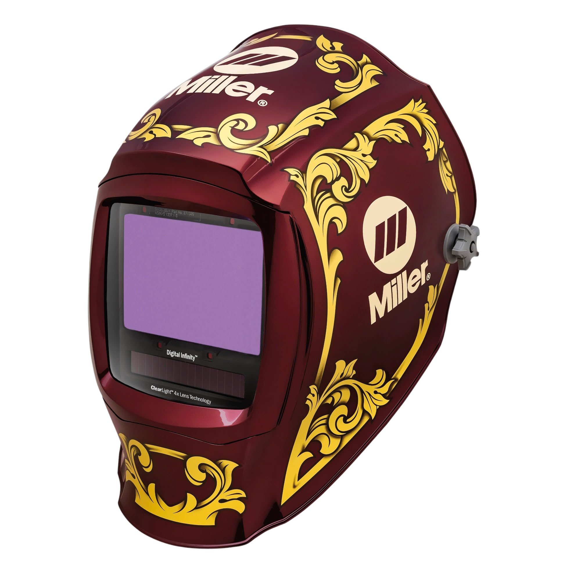 Miller Digital Infinity™, ClearLight 4X - Auto Darkening Welding Helmet for Men with Light State and 4 Arc Sensors - Lightweight Welding Hood