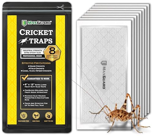 MaxGuard Extra Large Cricket Traps (8 Traps) | Non-Toxic Extra