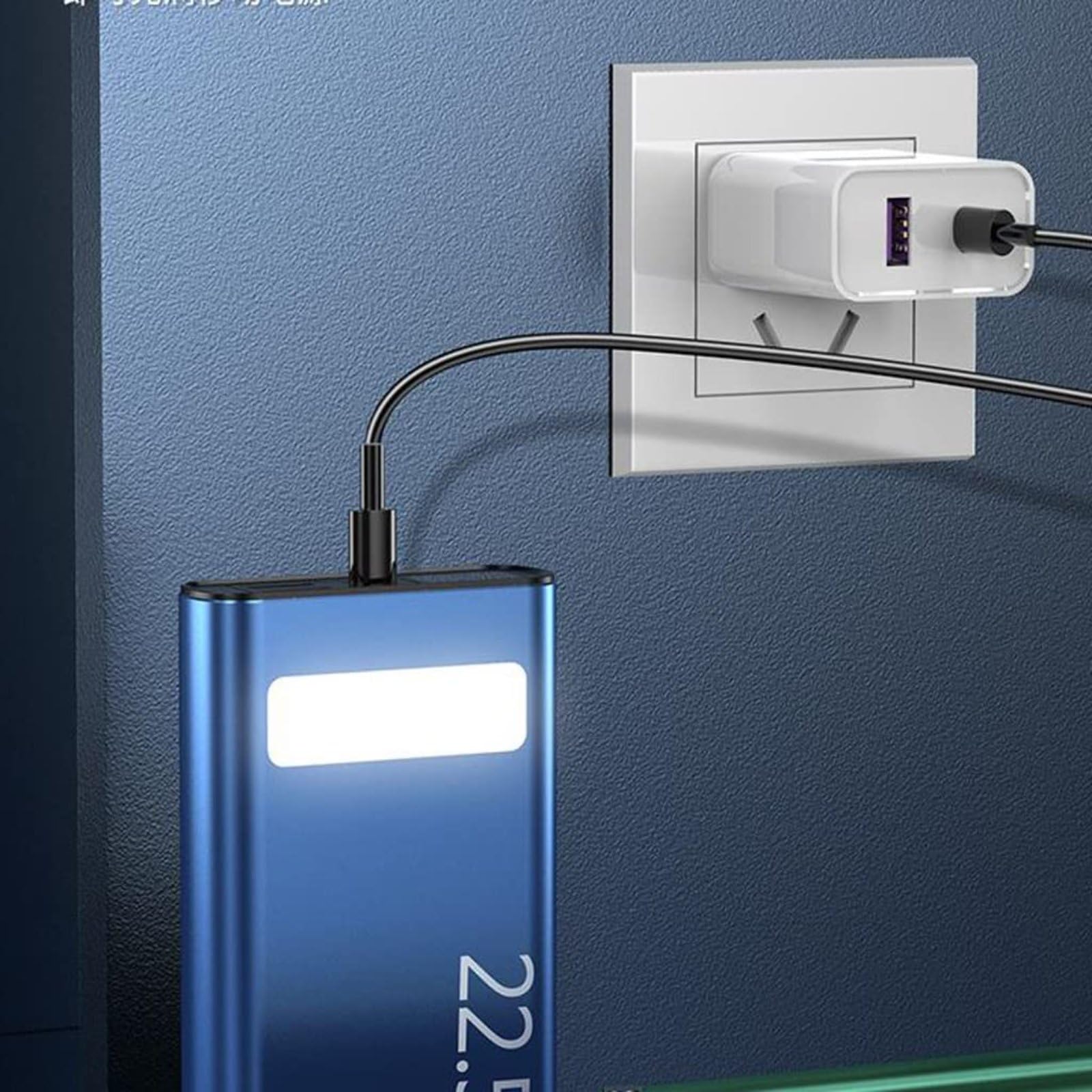 Banco De Energía con Linterna Y Carga Súper Rápida De Gran Capacidad,A,30000mAh