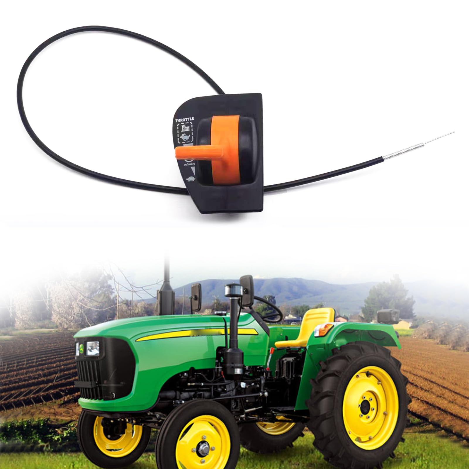 Cable de estrangulador John Deere D140 que soluciona el arranque difícil 8