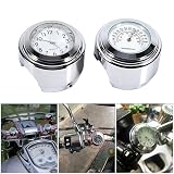 Motocykl kierownica zegar termometr, wodoodporny uniwersalny 1,7 cm 1 cm motocykl uchwyt na kierownicę zegar i termometr Temp