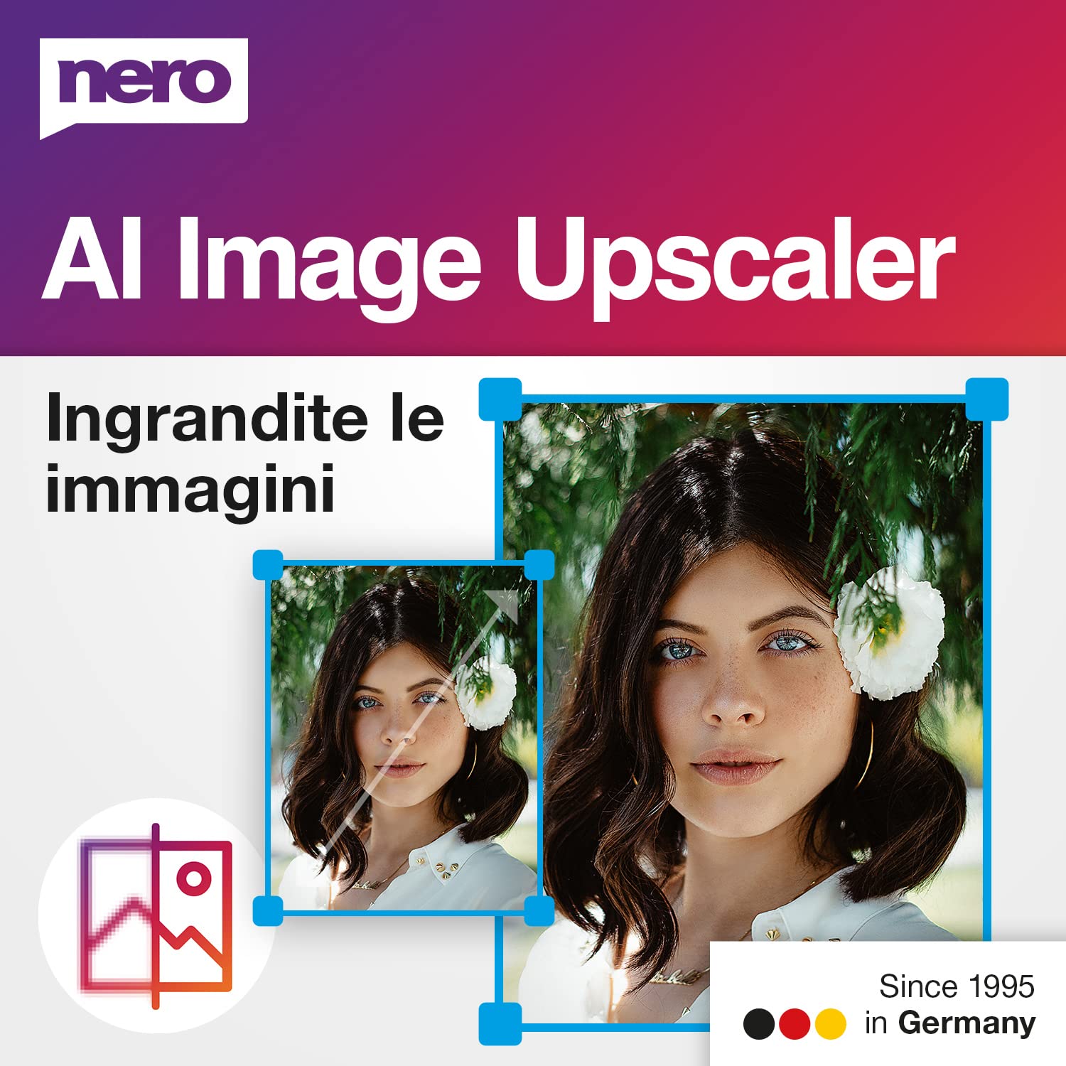 Nero AI Image Upscaler Unlimited | Ingrandire Immagini fino a 4K | Migliorare Qualità Foto | Correggere Bassa Risoluzione e Foto Vecchie | Riduzione Rumore | 1 PC | Windows 11/10