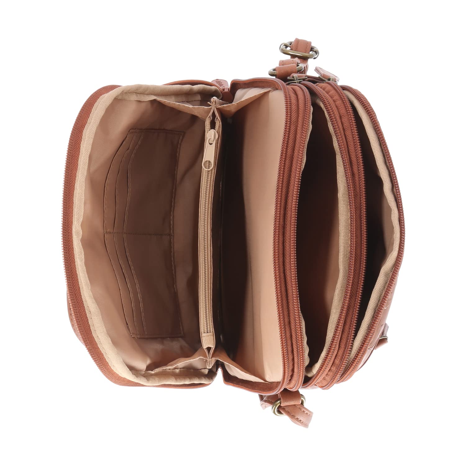 Multisac North South Mini Zip Around Crossbody Bag