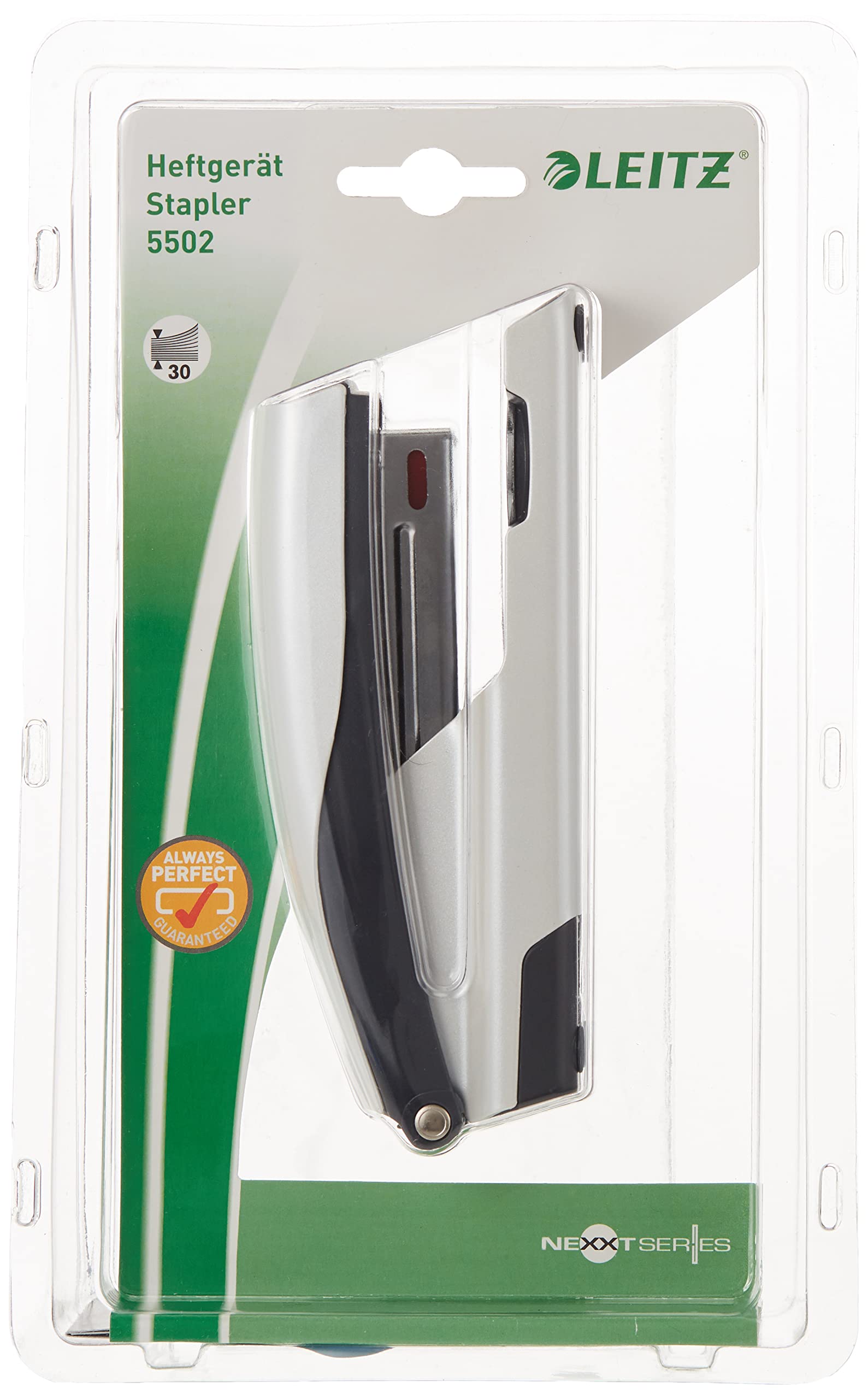 Leitz 55022001 NeXXt - Grapadora (metal, capacidad: 30 hojas, para grapas 24/6 y 26/6), color blanco