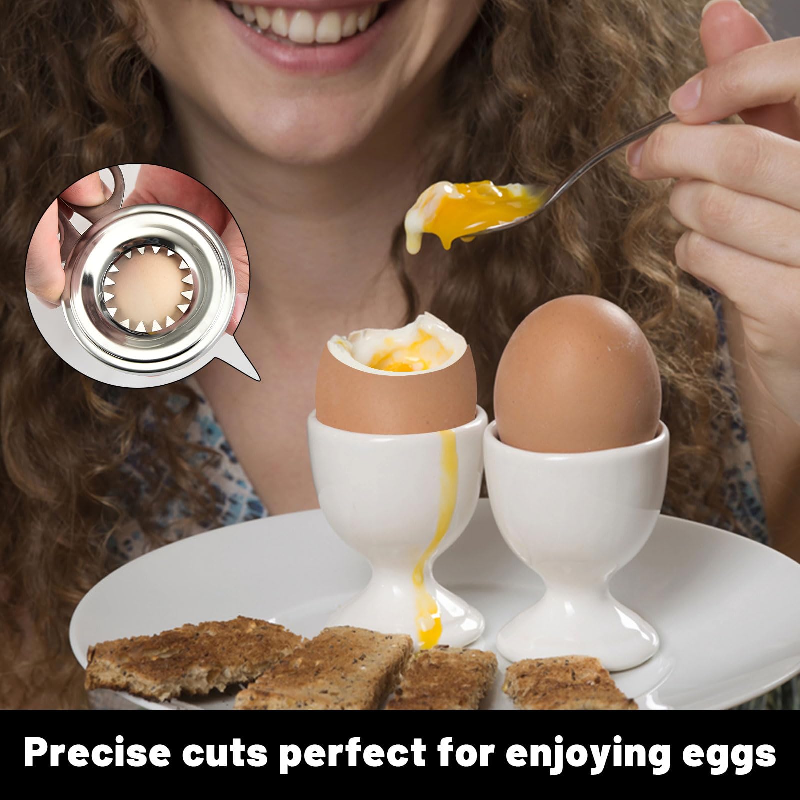 Amazon | ゆで卵用エッグトッパー、ゆで卵カッター1個、ゆで卵トッパー