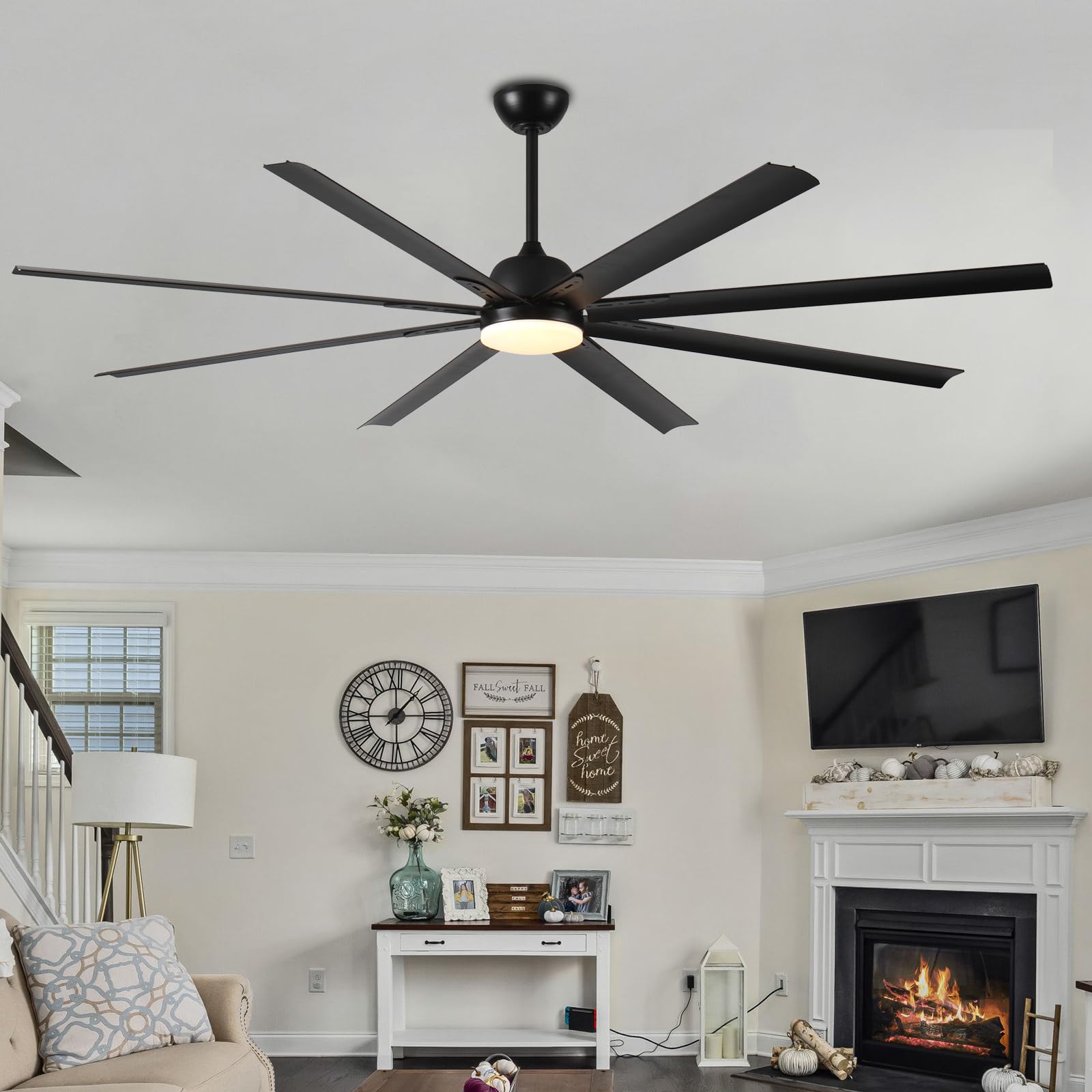 Amazon.com: 84 Inch Industrial Ceiling Fan with Light, Large