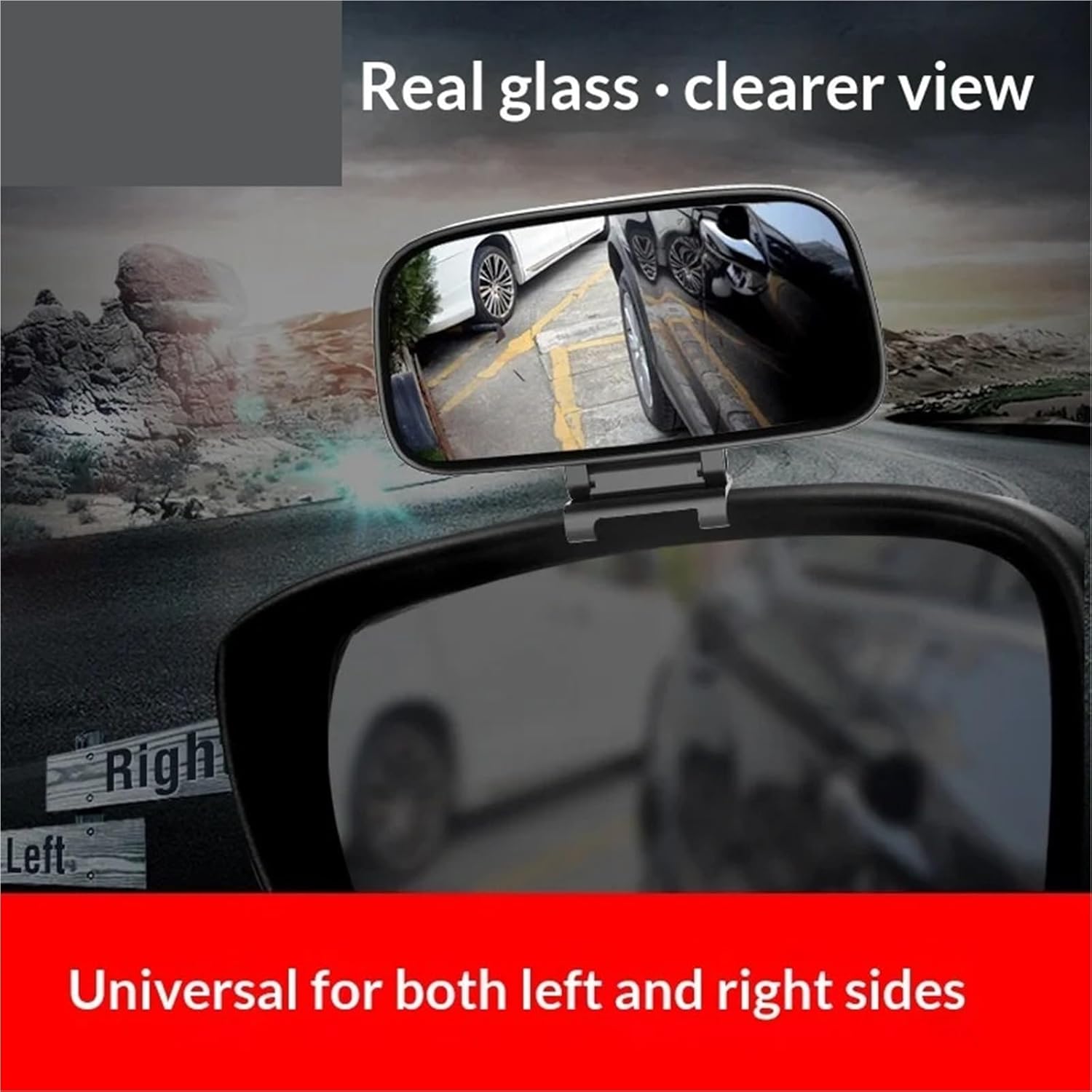 Tit for Adjustable Car Blind Spot Mirror - Universal Fit for All Vehicles, Wide View, Clear Reflection(Silvery)