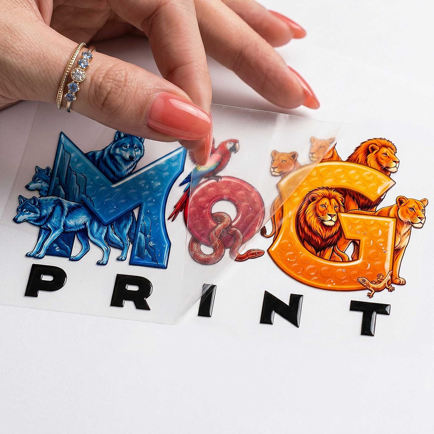 Personalised 3D UV Stickers - 5 Inch - Glossy DTF Labels - Waterproof Raised Decals - Custom Acrylic Transfers for Glasses Candles Boxes