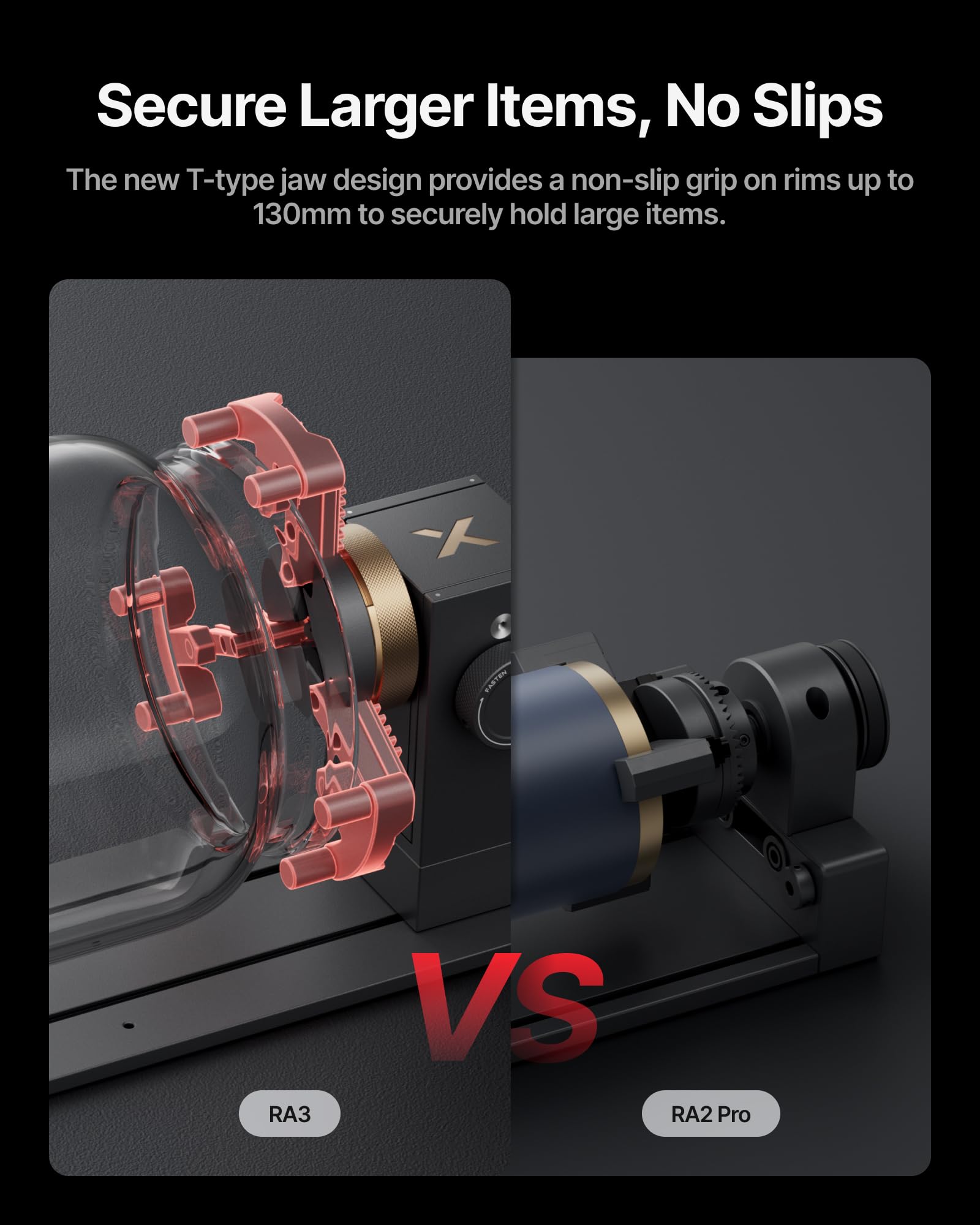 xTool RA3 World's First Smart MagSwap Rotary for xTool P3, F2 Ultra, F1 Ultra, F2 Laser Engraver, 360° LiDAR Mapping Alignment, Intelligent Rotary that Masters Engraving on Rings, Tumblers & Ornaments