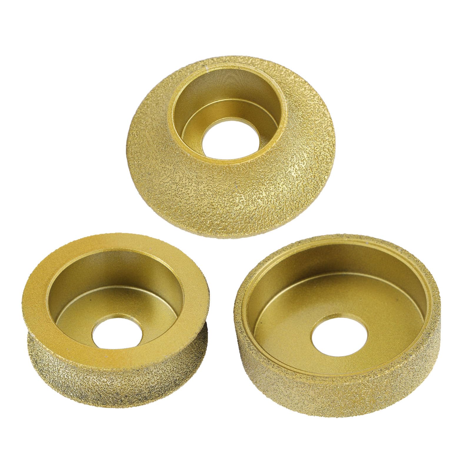 Smerigliatrice Angolare Manuale con Profilo, Mola Diamantata, Disco Lucidante Brasato, per Piastrelle in Marmo, 20 Mm, Aperto, 3 Pezzi