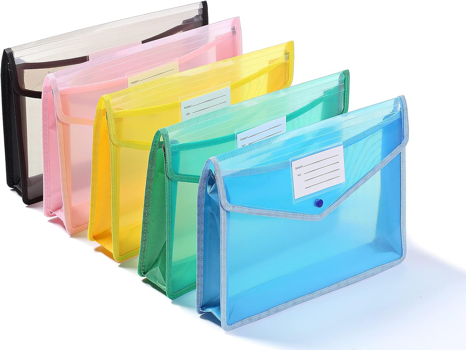 YOAVIP A4 Plastic Expanding Popper File Wallet Document Folders with