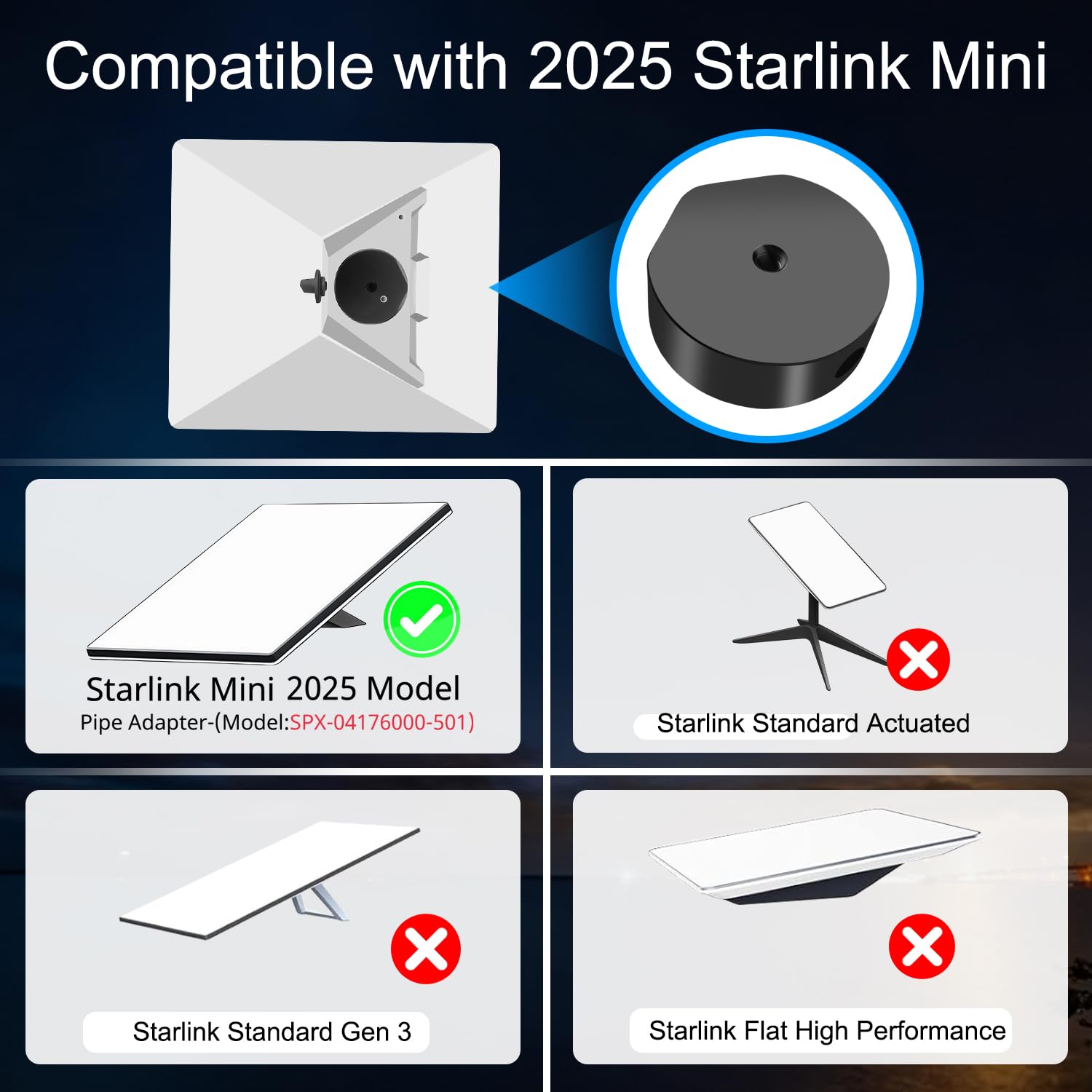 Starlink Mini Mount - Soporte de ventosa para Starlink Mini