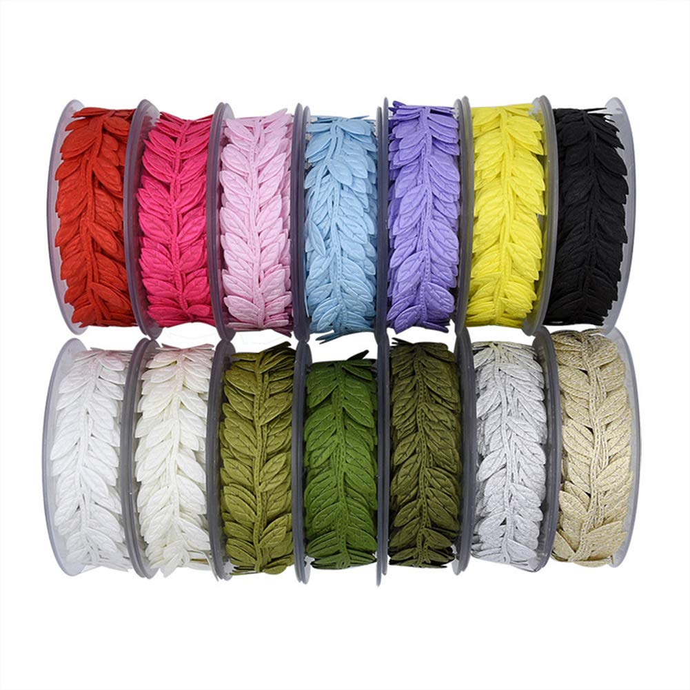 Blanketswarm - 10 foglie natalizie artificiali glitterate, rami di albero di Natale fai da te, per casa, festa di nozze, vacanze, decorazioni fai da te
