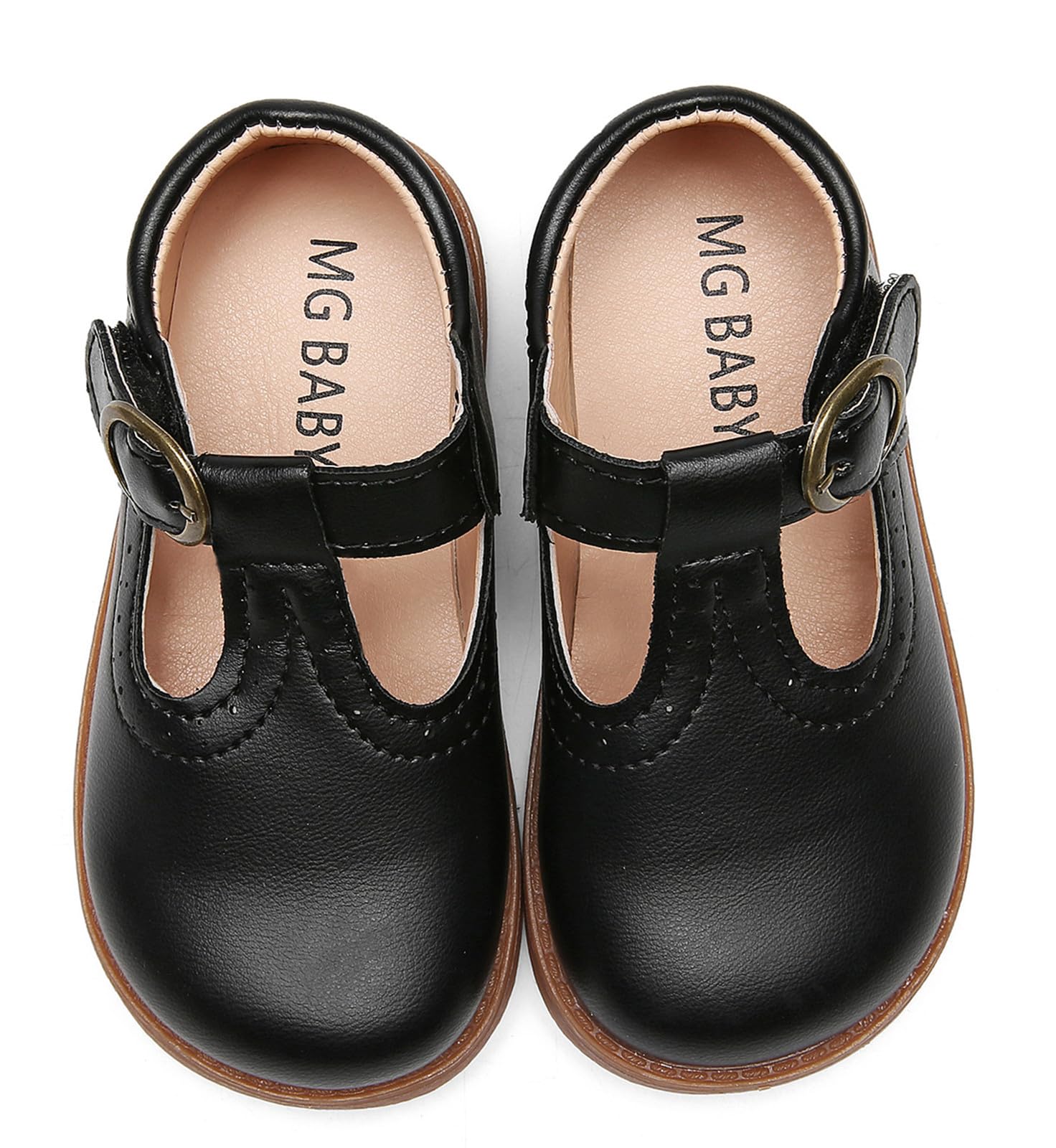 DADAWEN Girl's Classic Mary Jane School Uniform Shoes Flat Dress Shoes