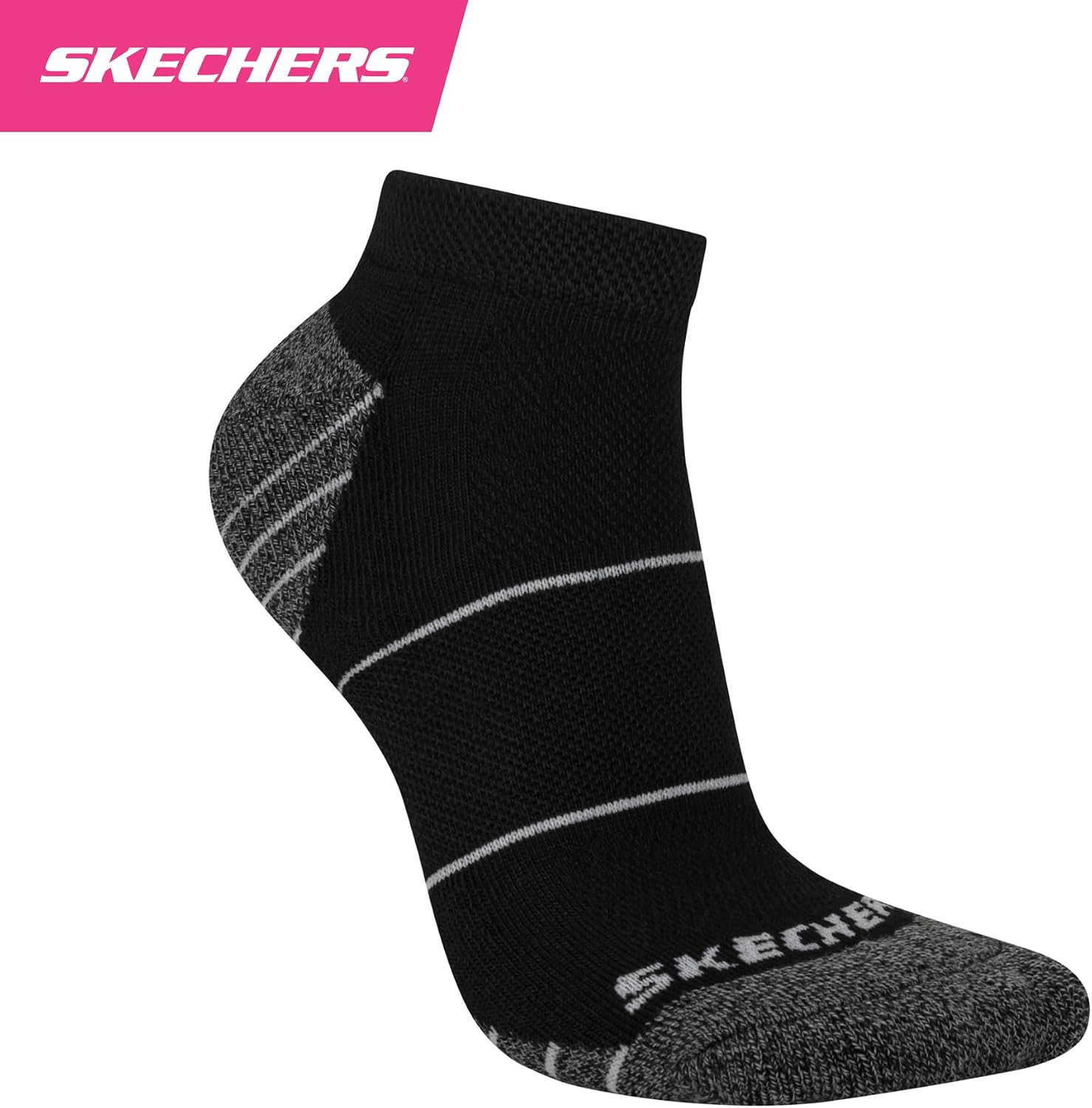Skechers Women's 8-pack Work Collection Low Cut Socks, Extended Cushion & Mesh Ventilation