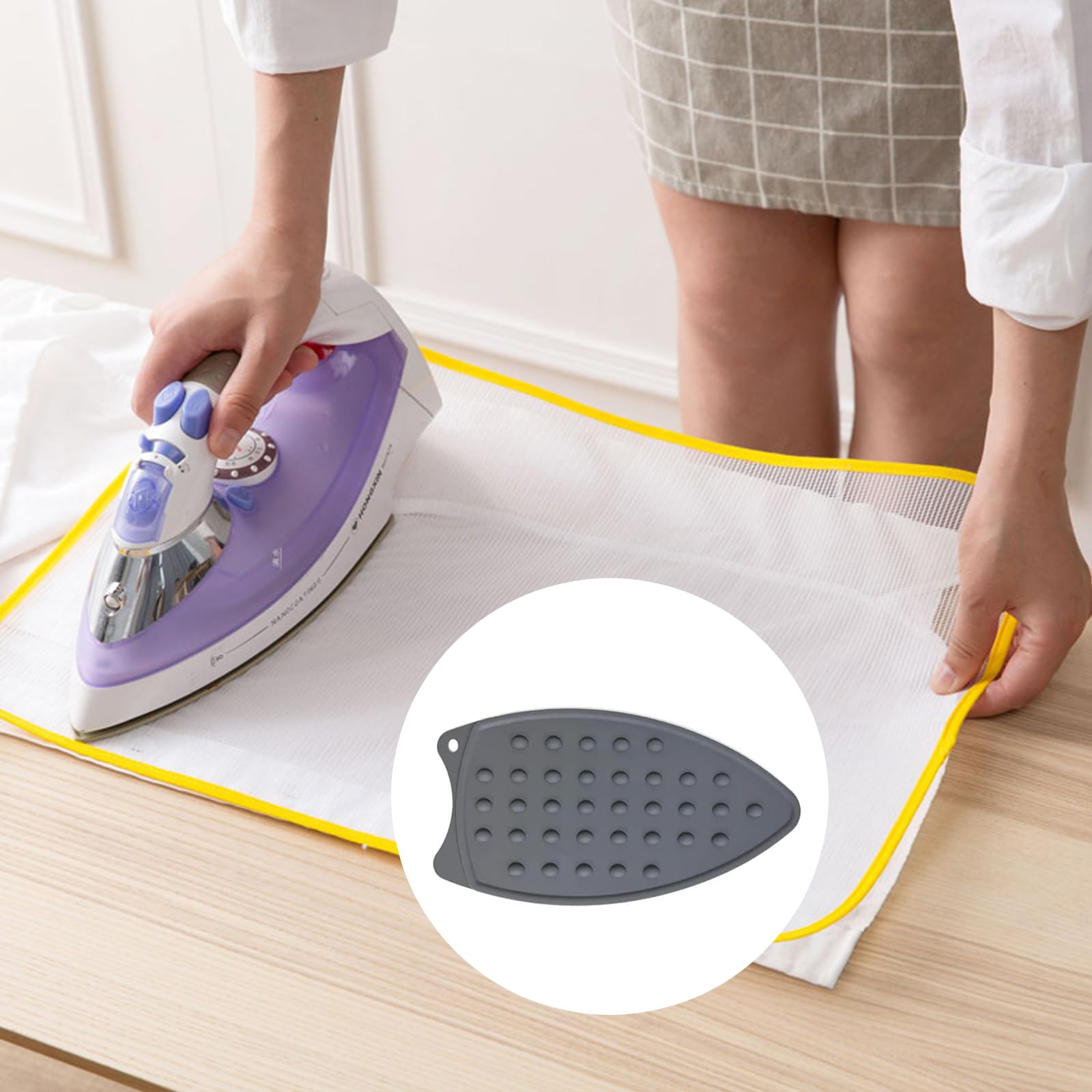 2 Tapis En Silicone Pour Reposer Le Fer à Repasser – Antidérapants, Résistants à La Chaleur (jusqu'à 240°C), Avec Trou Pour Rangement - 6