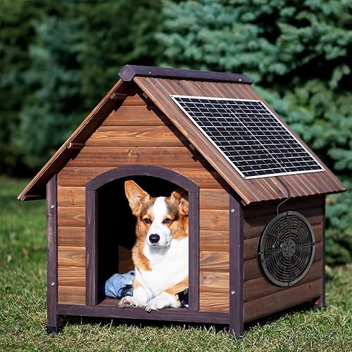 Miniatura 7 de SUNYIMA Ventilador solar, 20 W resistente a la intemperie con ventilador de CC para gallineros pequeños, invernaderos, cobertizos, casas de