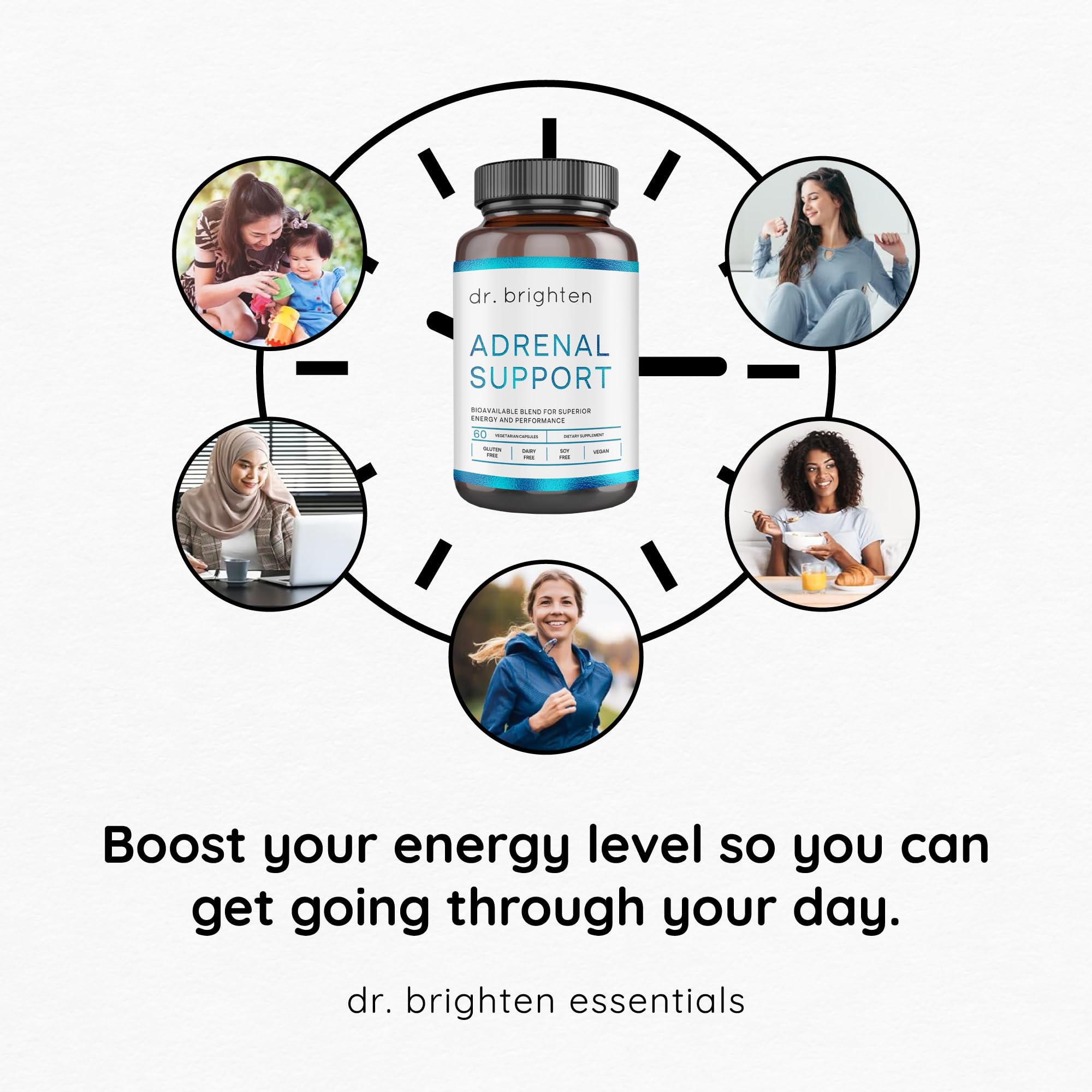 Dr. Brighten Adrenal Support - Dietary Supplement with Ashwagandha to Support Healthy Energy Levels and Stress Response (60 Count) — Amazon image 4