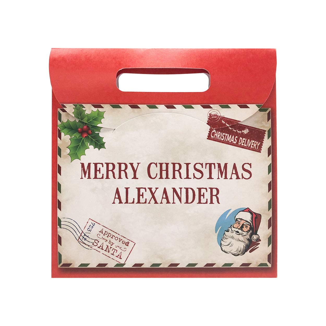 Personalised Christmas Bag For Presents Fill With Food or Gifts to Surprise Lucky Recipients With A More Special Alternative To Wrapping Paper - Christmas Delivery