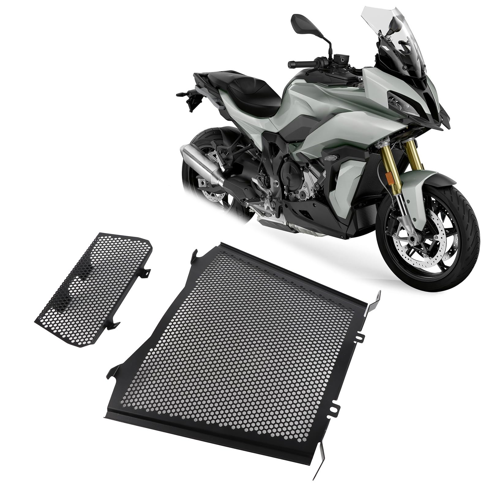 Cubierta Protectora de protección de la protección del radiador del radiador de Motocicleta GRCFUMO, Protector de radiador de Motocicleta de Acero Inoxidable, Cubierta de Parrilla