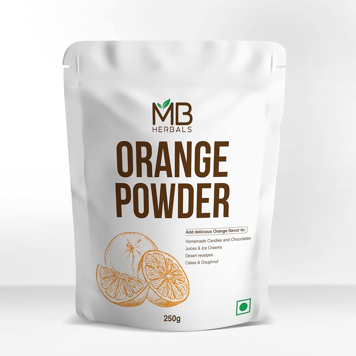 MB Herbals Orange Fruit Powder 250g No added Sugar No Preservatives