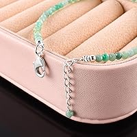 Vista 3 de InfinityGemsArt Natural Bracelet For Women Gemstone Micro Beads Dainty Jewelry Christmas Gifts for Women, Birthstone, Stone Jewelry 925 Sterling