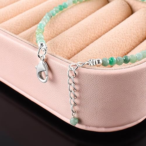 Miniatura 3 de InfinityGemsArt Natural Bracelet For Women Gemstone Micro Beads Dainty Jewelry Christmas Gifts for Women, Birthstone, Stone Jewelry 925 Sterling