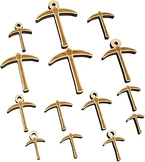 Pick Axe Mining Tool Mini Wood Shape Charms Jewelry DIY Craft - 20mm (15pcs) - No Hole
