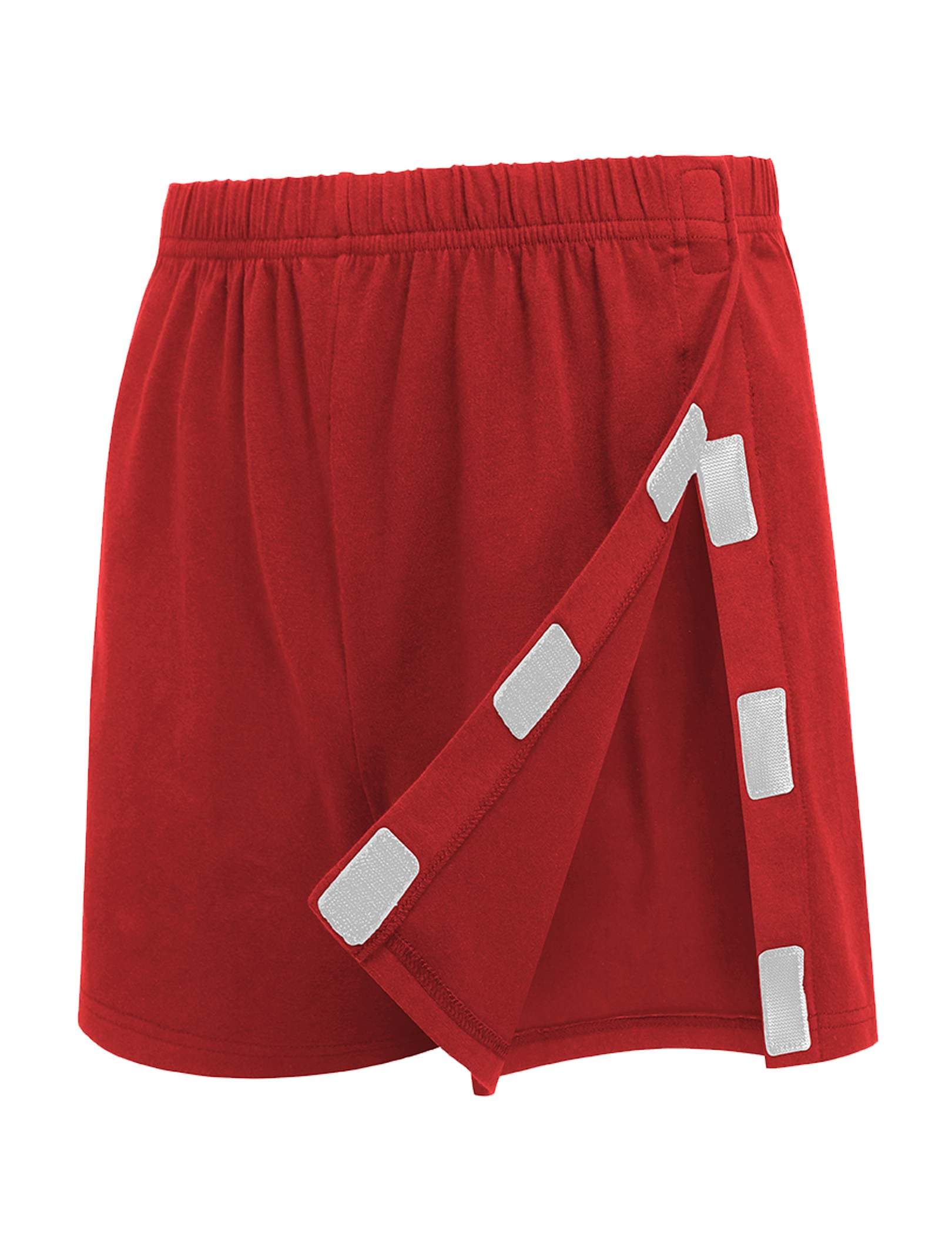 Deyeek Men's Tear Away Post Surgery Cotton Shorts 3-inch