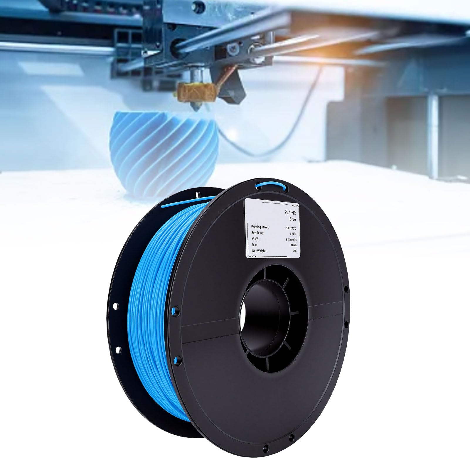 Keenso Filamento Flexible Filamento de Microfibra TPU de 1,75 Mm Carrete de 1 Kg Rango de Impresión de 428 a 464F para Impresoras 3D FDM Material Suave y Flexible para Reparación de Prototipos y