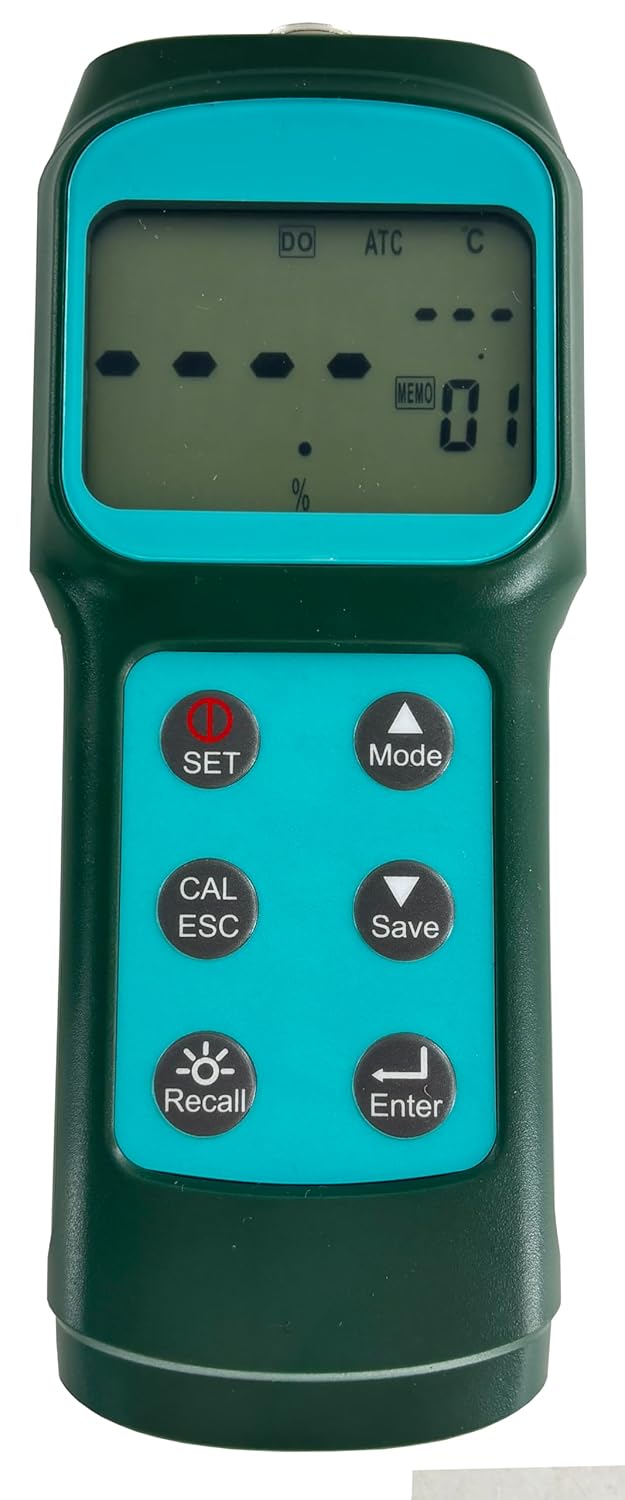 Fluorescence DO Meter with 5m Probe Measuring Range 0.0-15.0 (mg/L)/0-119.9% Solution 0.1 mg/L Accuracy ±3.0% for Wastewater Treatment Experimental Research Aquaculture Ects