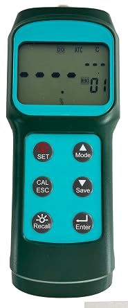 Fluorescence Dissolved Oxygen Meter Optical Dissolved Oxygen Meter Tester Detector Testing Instrument Device with D.O. Range 0~15mg/L Accuracy 3% 3.5m Optical Probe