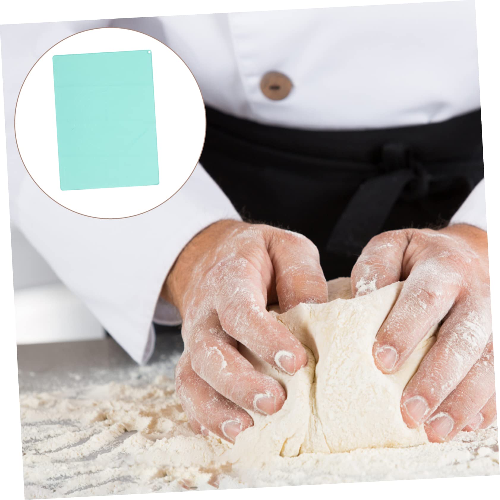 LIFKOME Silikon Knetmatte für Haushalt mit Rutschfester Unterseite Bequeme Rollmatte zum Backen und Brot Machen Wiederverwendbare Teigunterlage für Küche