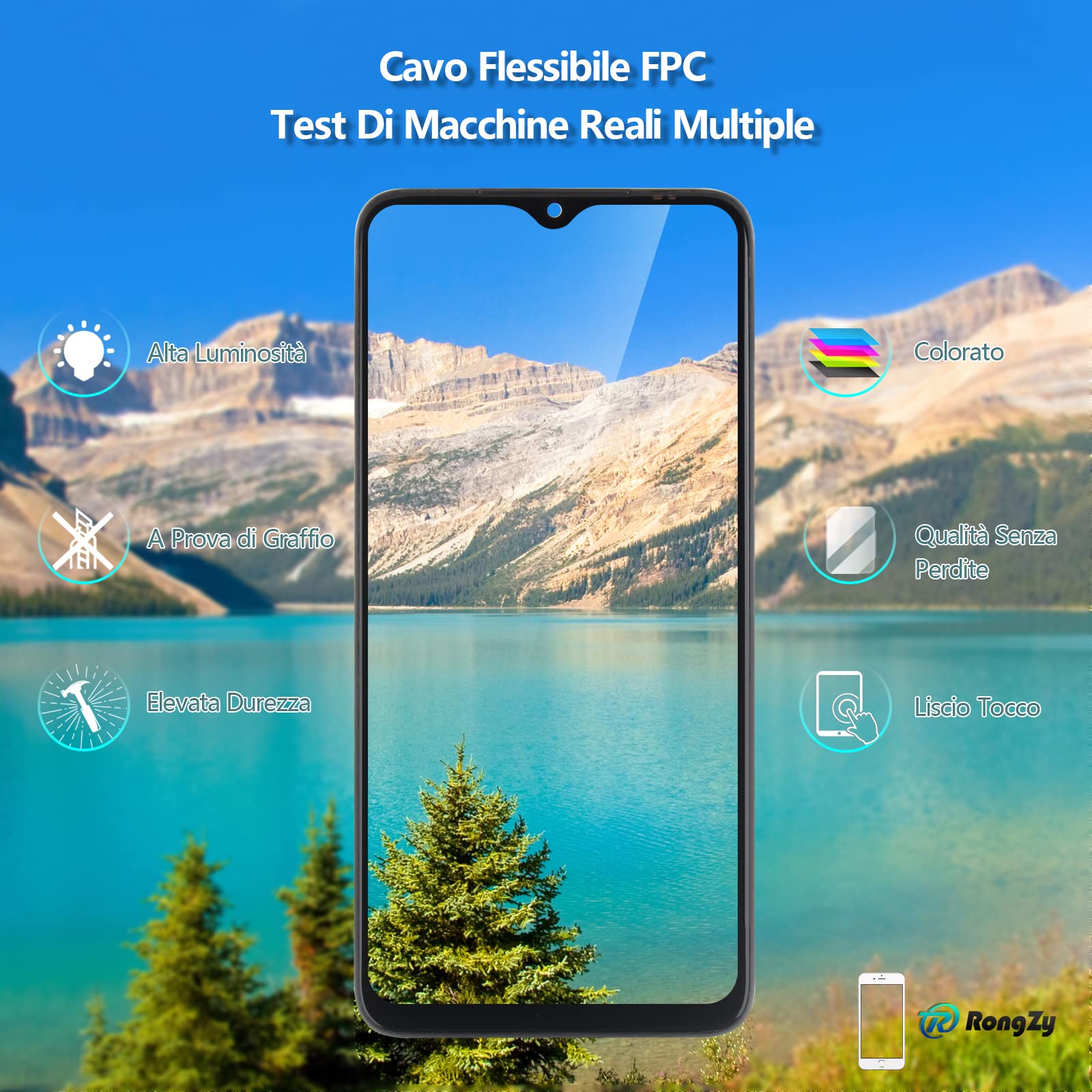 RongZy LCD Schermo per Xiaomi Redmi 10C 220333QAG 220333QBI di Ricambio Display Touch Screen Digitizer Parti di Riparazione per Redmi 10C LCD Display con Strumenti(6.71",Nero con Cornice)