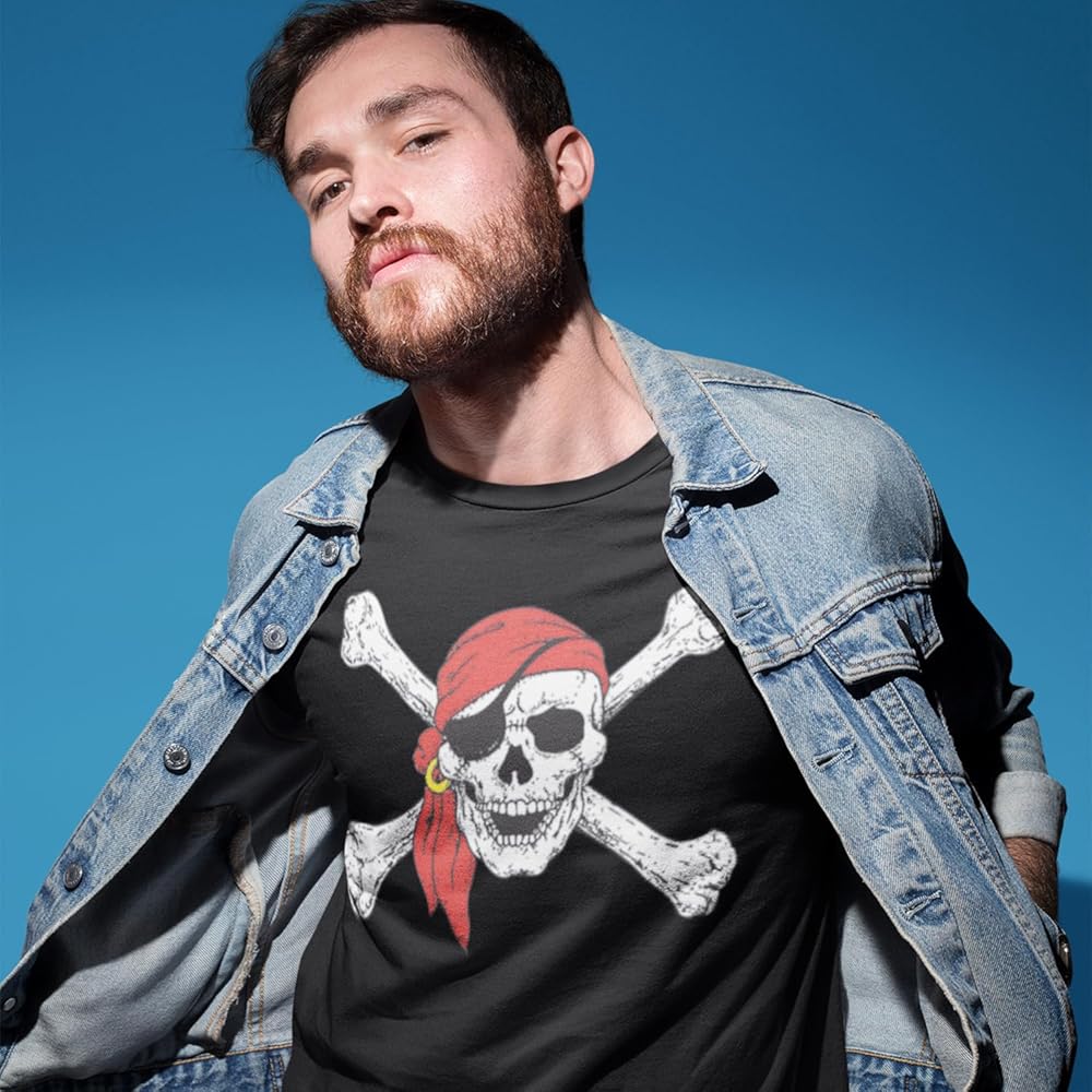 Amazon.com: shop4ever Pirate Skull & Crossbones T-Shirt